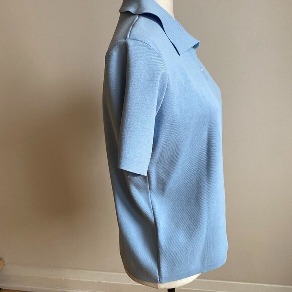 HILARY Macmillan BNWT Ribbed Top Polo Large Button - Picture 3 of 8
